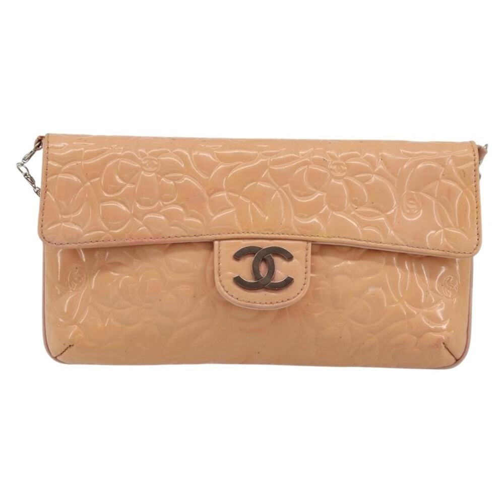 Chanel Patent Leather Chain Shoulder Bag Pink